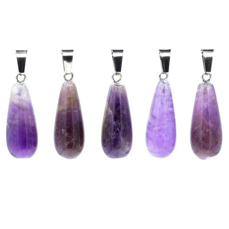 drop pendant in amethyst