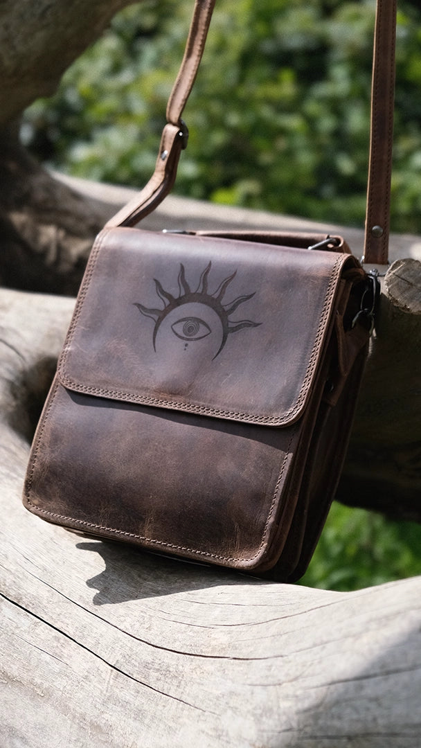 Vintage Leather Bag - Hermetic Eye Edition