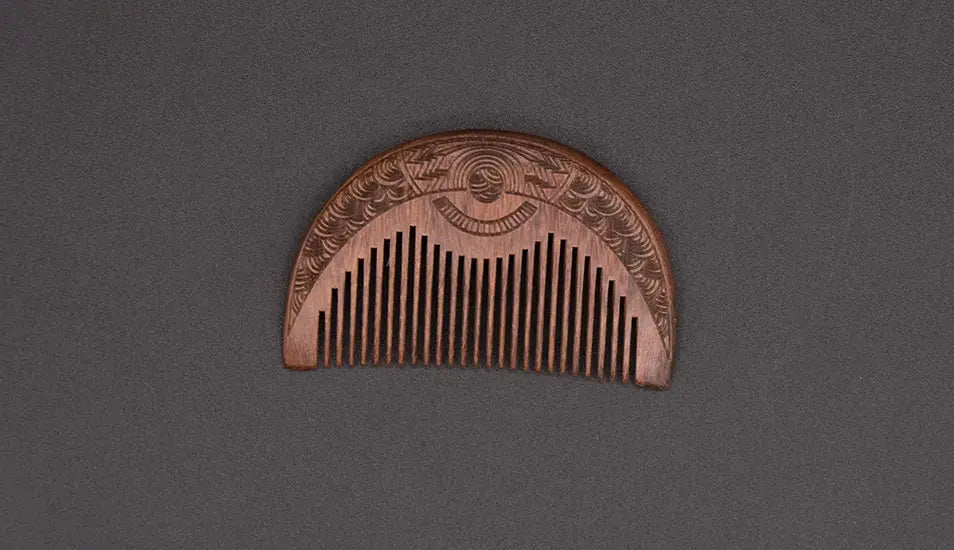A wooden comb inspired by the legend of Baba Yaga
