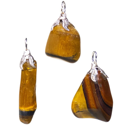 pendants made of tiger's eye stone