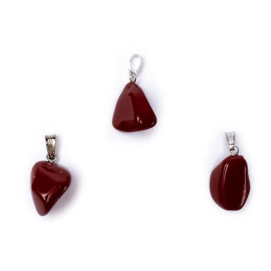 pendants made of red jasper stone