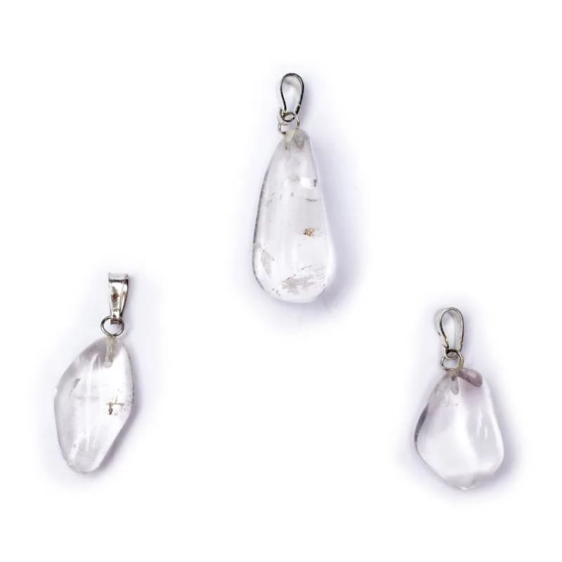 pendants made of white quartz stone