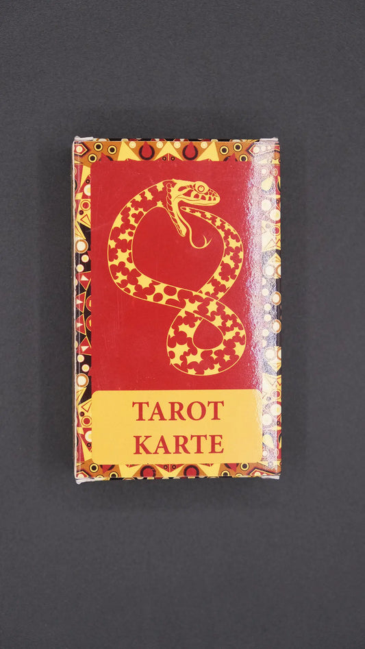 Slavic tarot cards deck on the black background.