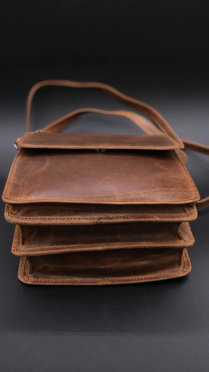 Vintage Leather Bag - Shrooms Edition