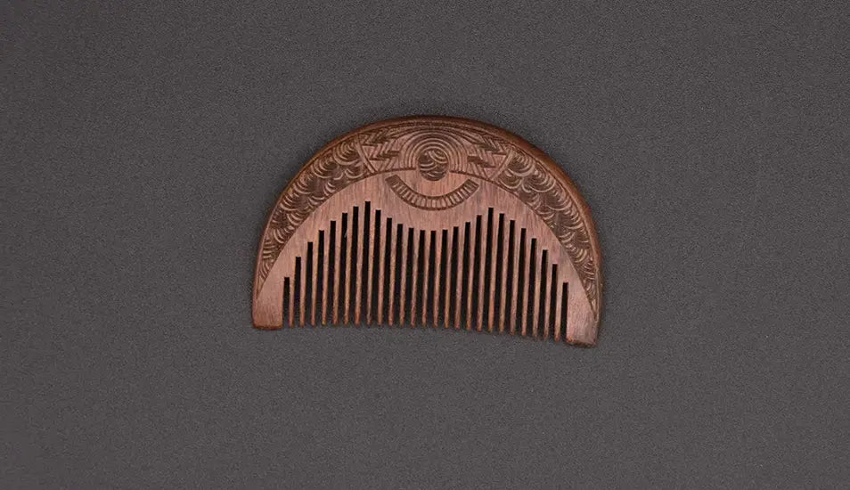 A wooden comb inspired by the legend of Baba Yaga