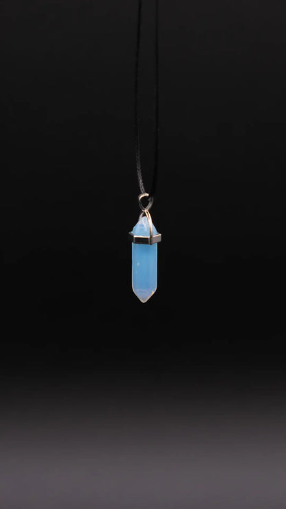 Products Prism Pendant  made from Opalite over the black background.